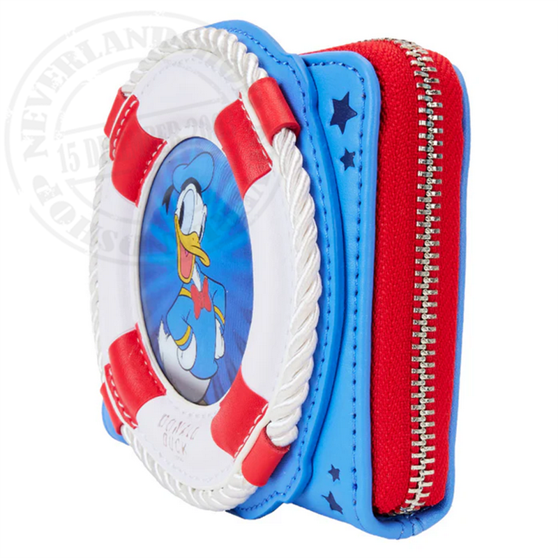 Loungefly Disney Donald Duck 90th Anniversary Zip-Around Wallet
