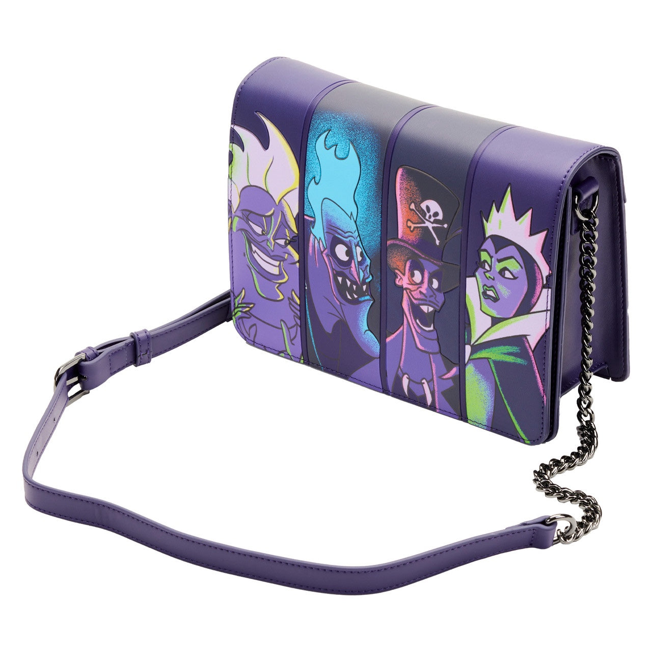 Loungefly Disney Villains in the Dark Chain Strap Crossbody Bag Purse-3