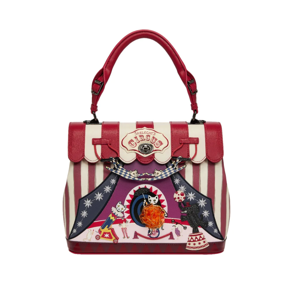 Vendula London Skelecat's Traveling Ghost Circus Grace Bag