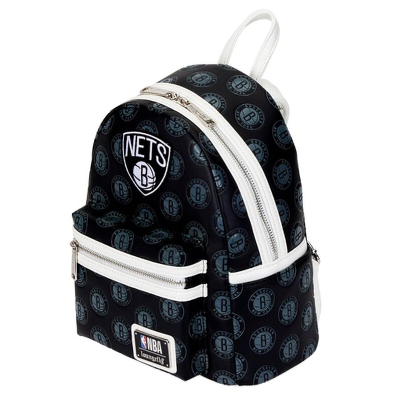 Loungefly NBA Brooklyn Nets Debossed Logo Mini Backpack-zoom-2