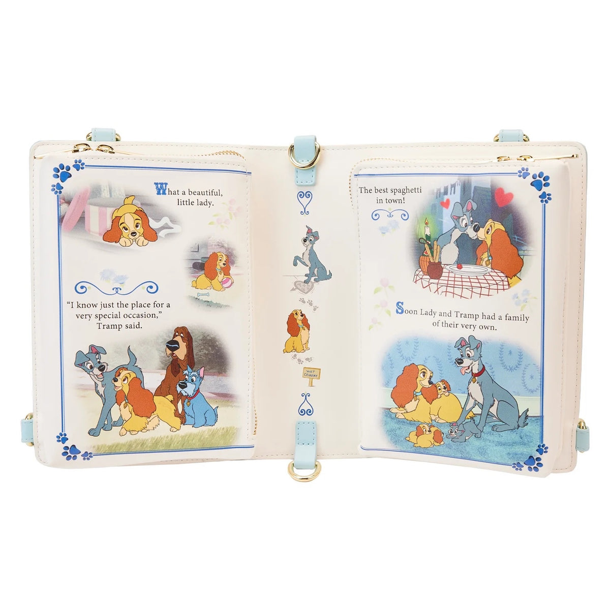 Loungefly Lady and the Tramp Book Convertible Crossbody Bag-3