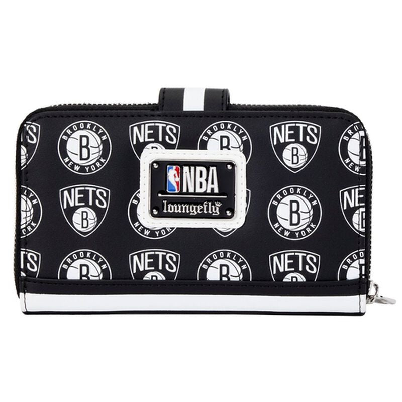 Loungefly NBA Brooklyn Nets Logo Zip Around Wallet-zoom-4