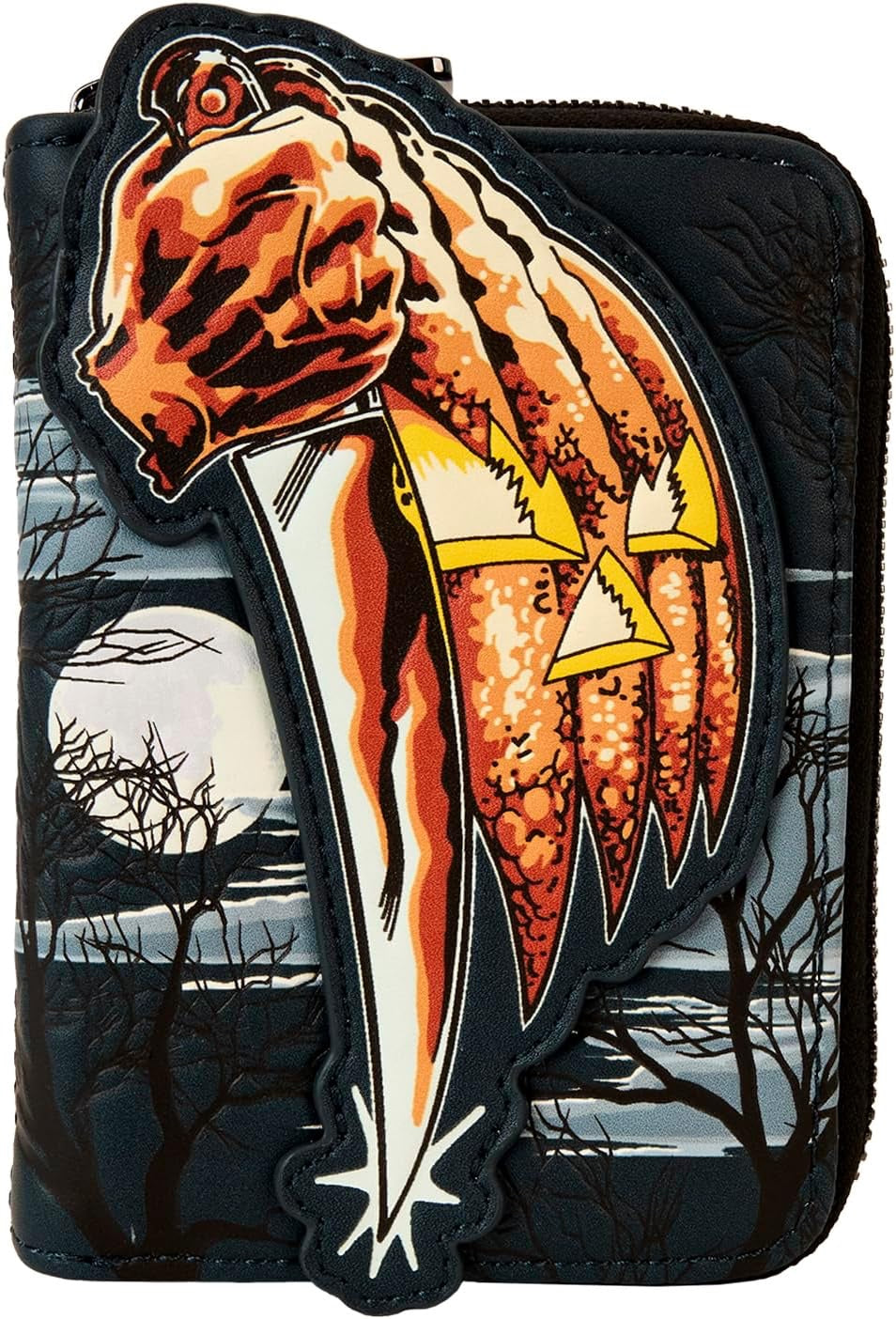 Loungefly Compass International Halloween Michael Myers Jack-O'-Lantern Glow Zip Around Wallet