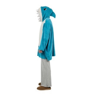 Hooded Blanket Shark Blue long sleeve hooded blanket