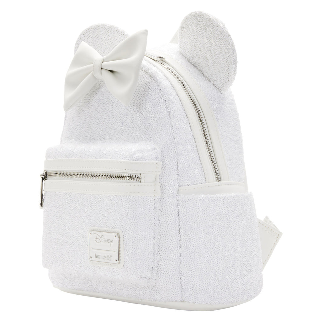 Loungefly Minnie Mouse Sequin Wedding Mini Backpack