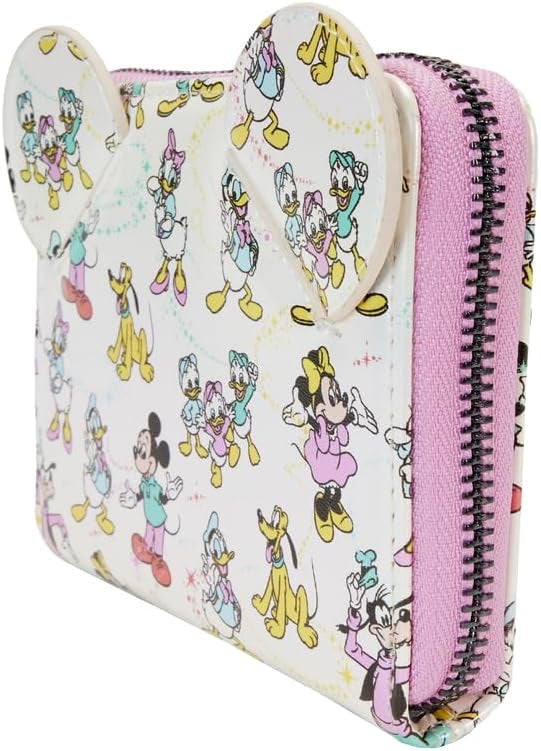 Loungefly Disney D100 Allover Print Zip-Around Wallet