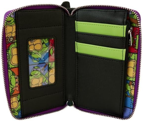 Loungefly Nickelodeon TMNT 40th Anniversary Vintage Arcade Zip-Around Wallet-3