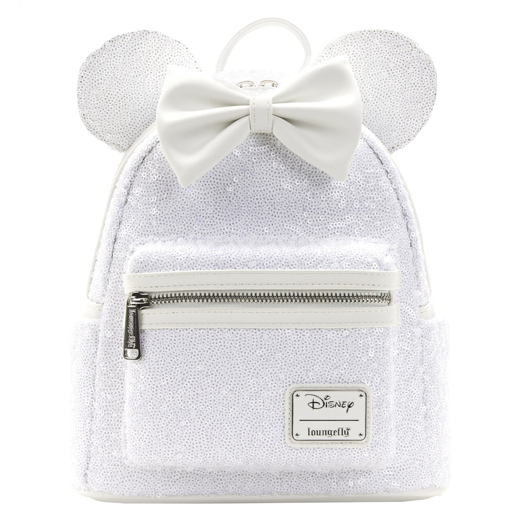 Loungefly Minnie Mouse Sequin Wedding Mini Backpack
