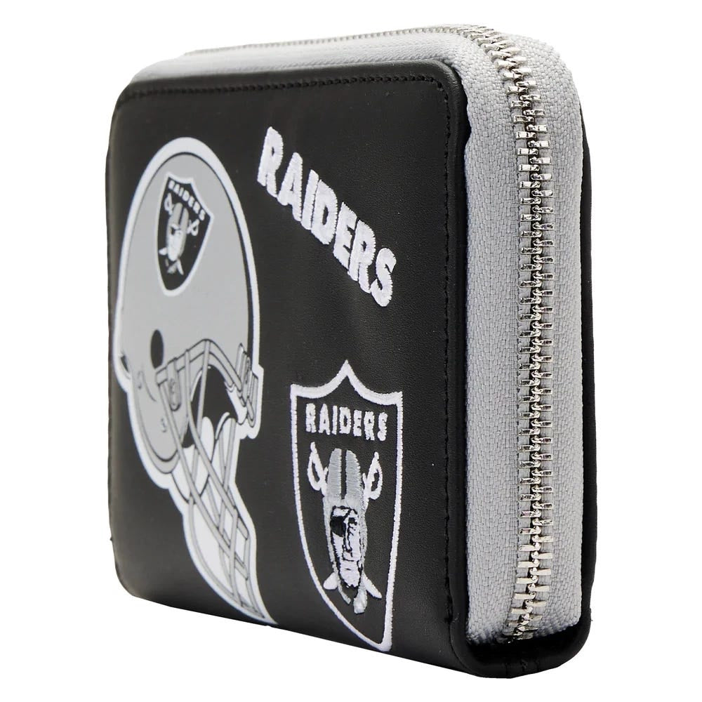 Loungefly NFL Las Vegas Raiders Patches Zip-Around Wallet-4