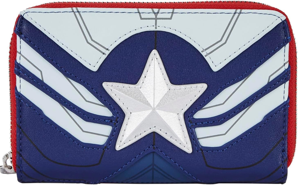 Loungefly Marvel Falcon Captain America Cosplay Zip Around Wallet