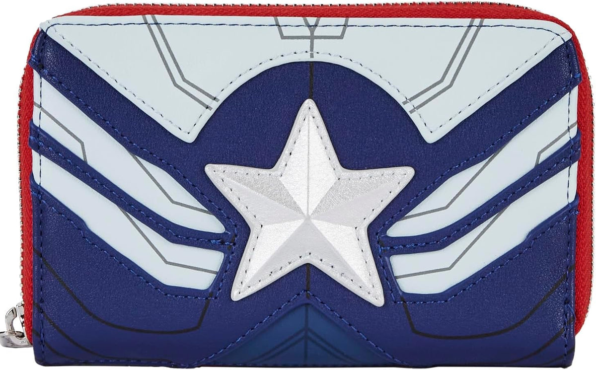 Loungefly Marvel Falcon Captain America Cosplay Zip Around Wallet-1