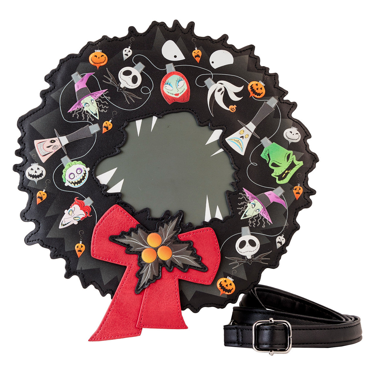 Loungefly Nightmare Before Christmas Wreath String Lights Glow Crossbody Bag