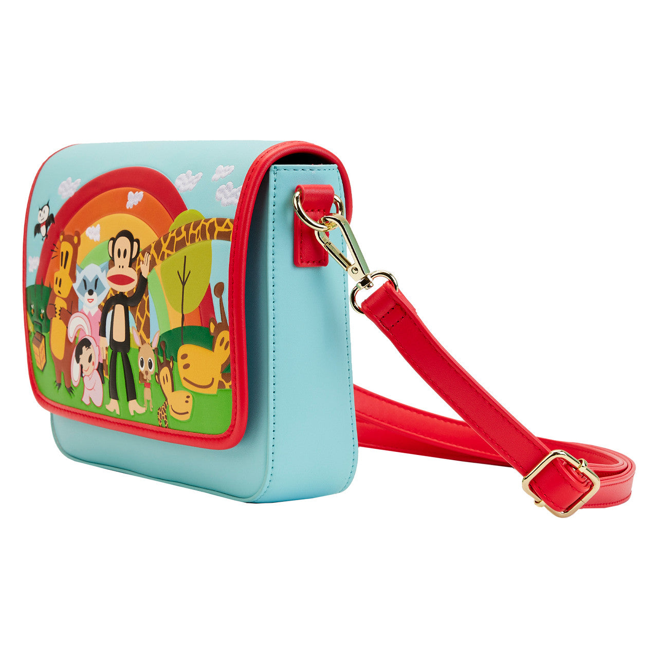 Loungefly Paul Frank Rainbow Group Crossbody Purse
