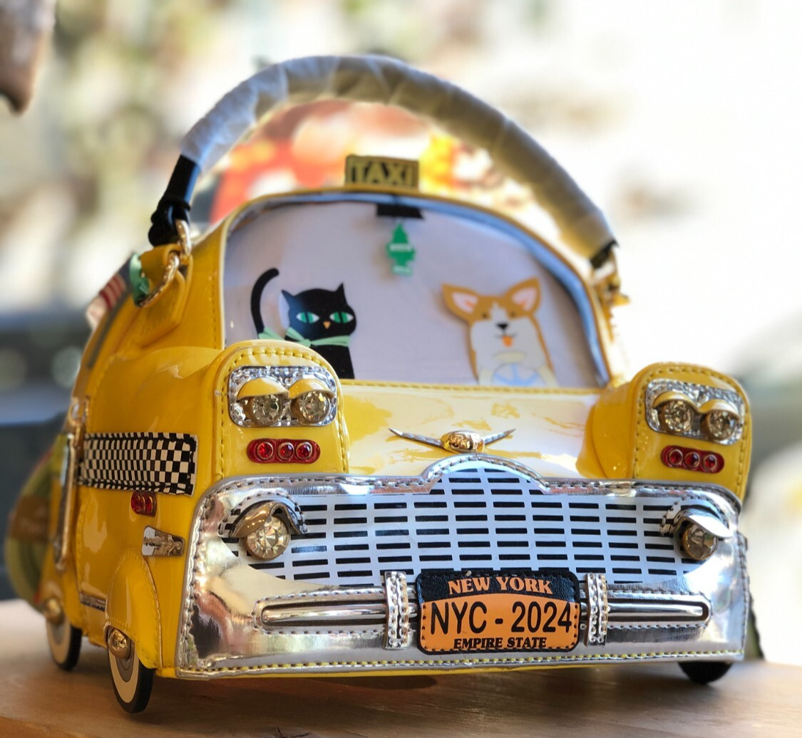 Vendula London New York City Cats & Corgis Taxi Grab Bag-1