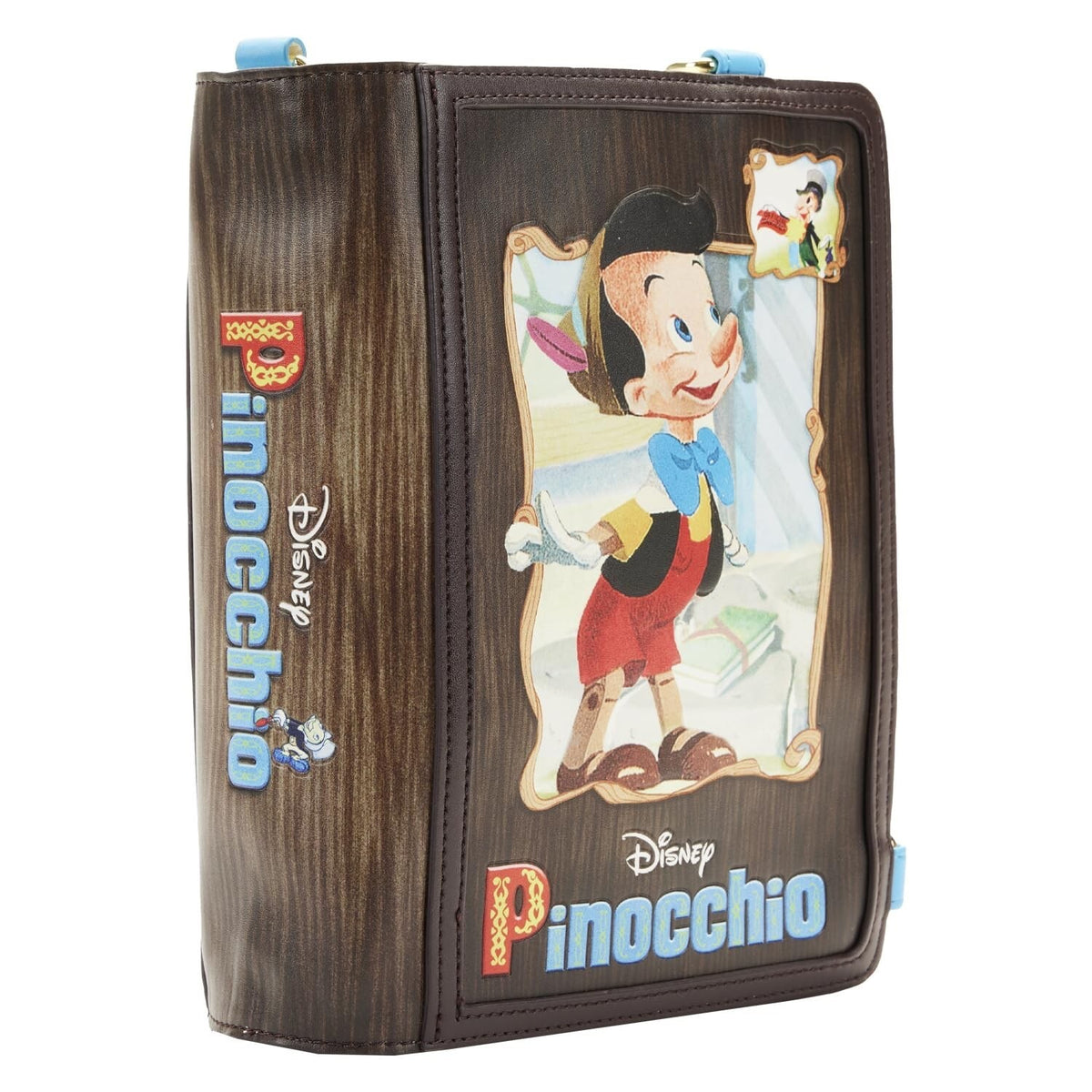 Loungefly Disney Classic Books Pinocchio Convertible Cross Body Bag-4