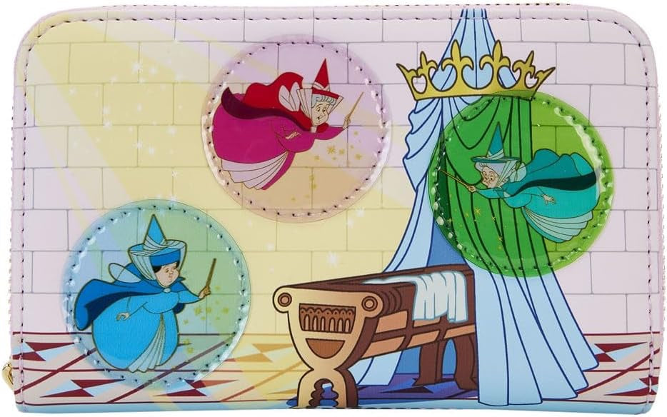 Loungefly Disney Sleeping Beauty Stained Glass Castle Zip-Around Wallet
