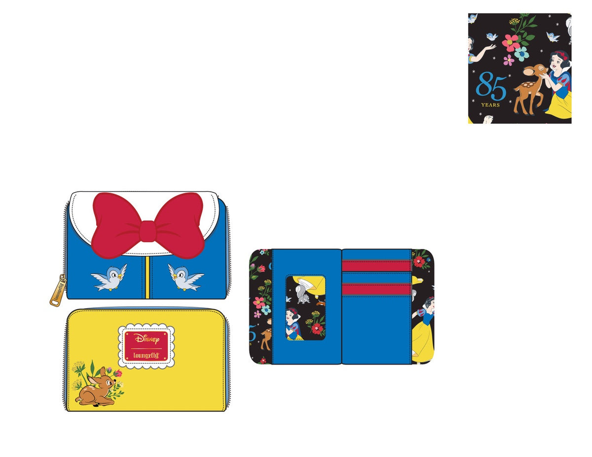 Loungefly Disney Snow White Cosplay Bow Zip-Around Wallet-4