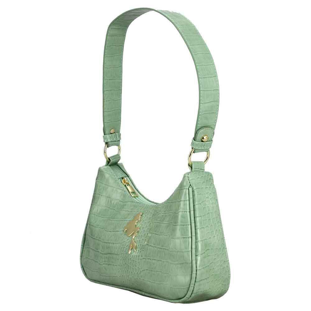 The Little Mermaid Croco Handbag with Ariel Metal Badge-zoom-3