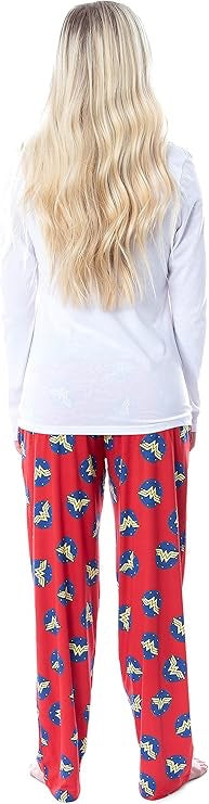 Wonder Woman DC Comics Red AOP Womens Sleep Pajama Pants-zoom-4