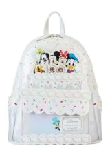 Loungefly Mini Backpack 100 Years Disney Celebration Cake Pattern  White