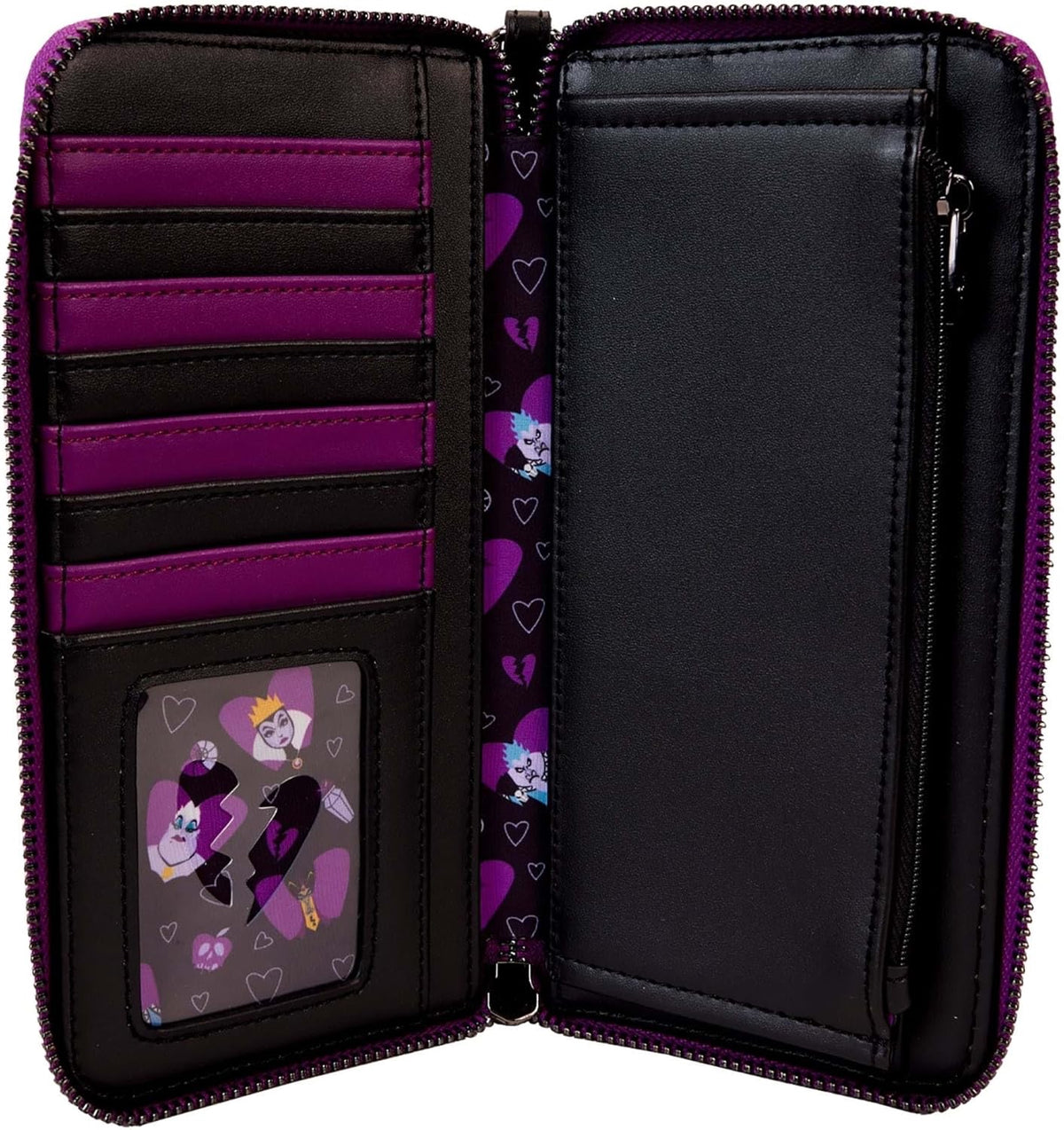 Loungefly Disney Villains Curse Your Hearts Zip-Around Wristlet Wallet-zoom-4