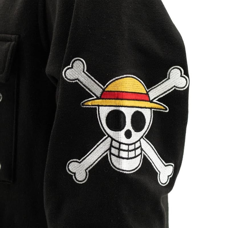 One Piece Straw Hat Crew Military Zip Hoodie-zoom-4