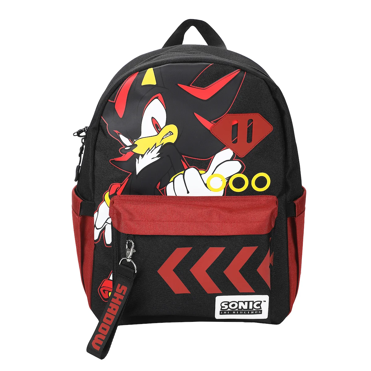 SONIC THE HEDGEHOG SHADOW CHARACTER ART 16.5" ADULT BLACK BACKPACK-zoom-1
