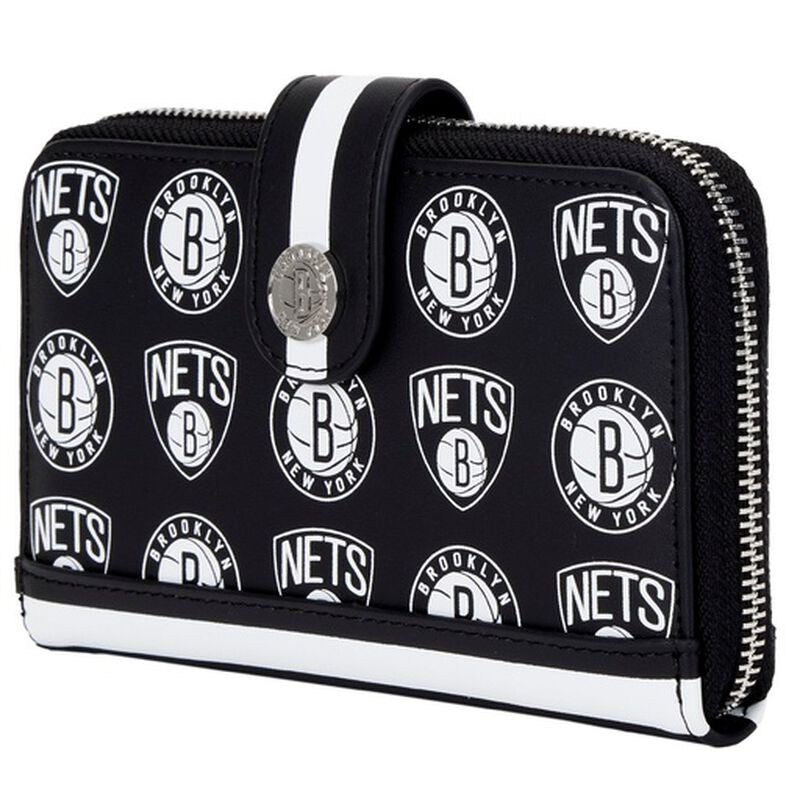 Loungefly NBA Brooklyn Nets Logo Zip Around Wallet-zoom-3