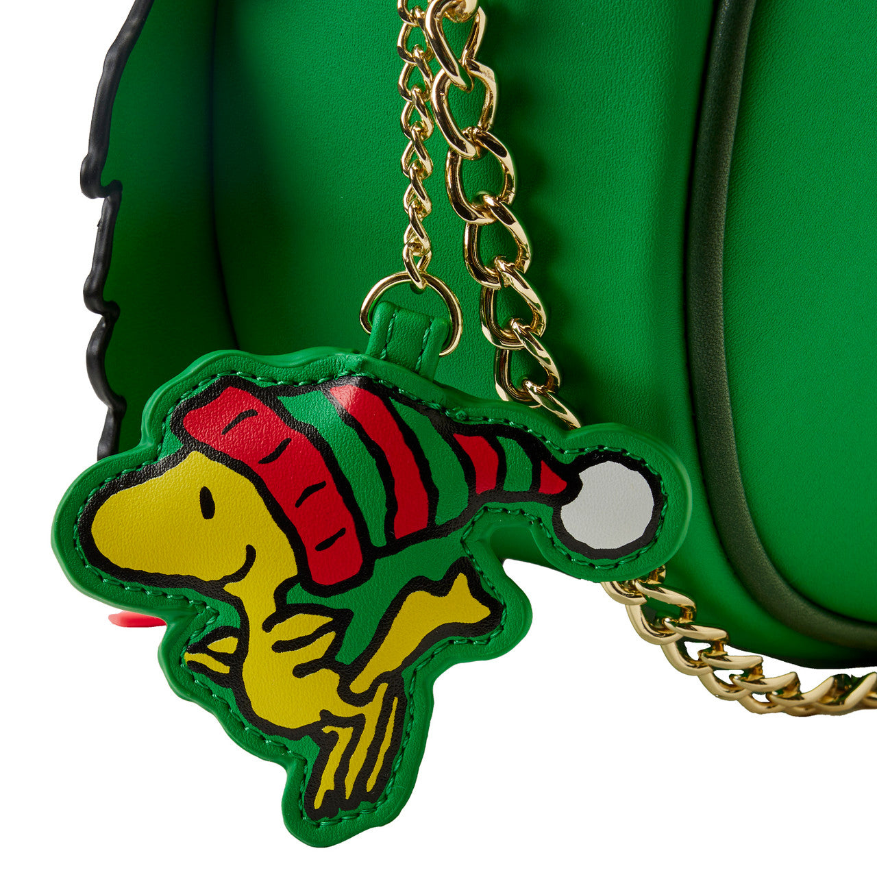 Loungefly Peanuts Snoopy Woodstock Light-Up Christmas Wreath Crossbody Purse Bag-7