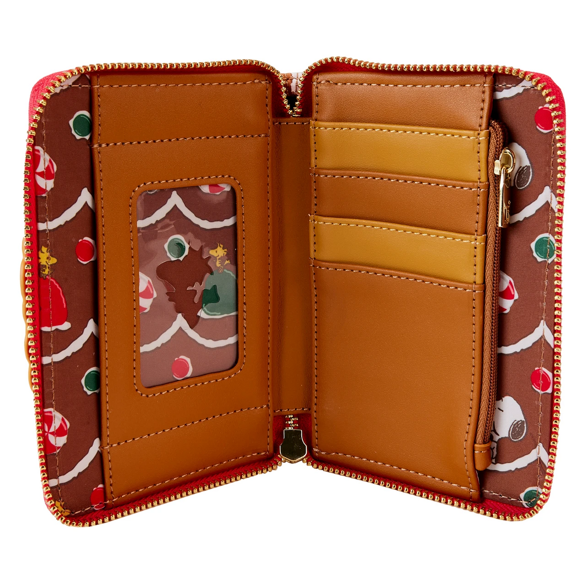 Loungefly Peanuts Snoopy Gingerbread Wreath Zip-Around Wallet-zoom-2