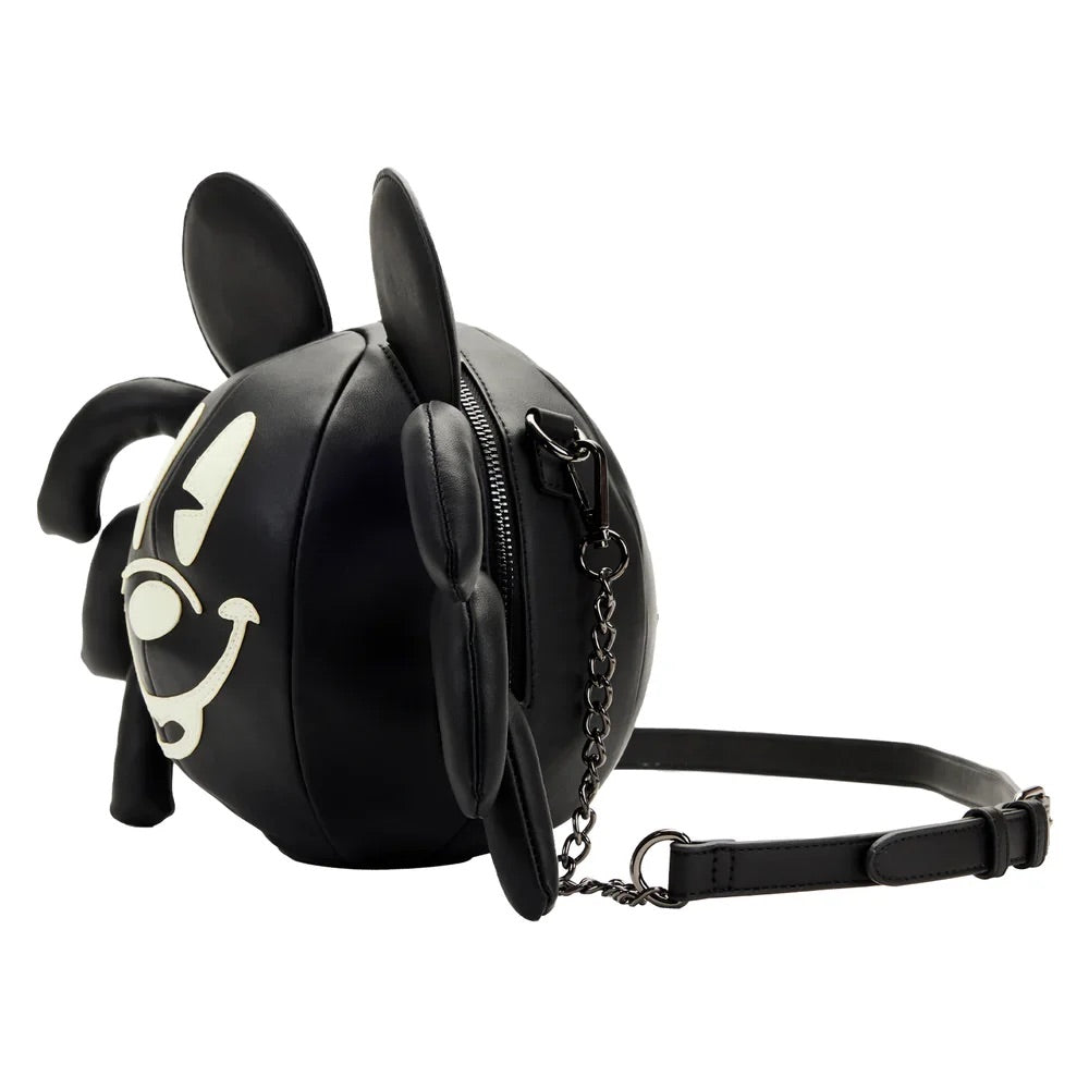 Loungefly Black Mickey Mouse Glow-in-the-Dark Spider Crossbody Bag-zoom-5