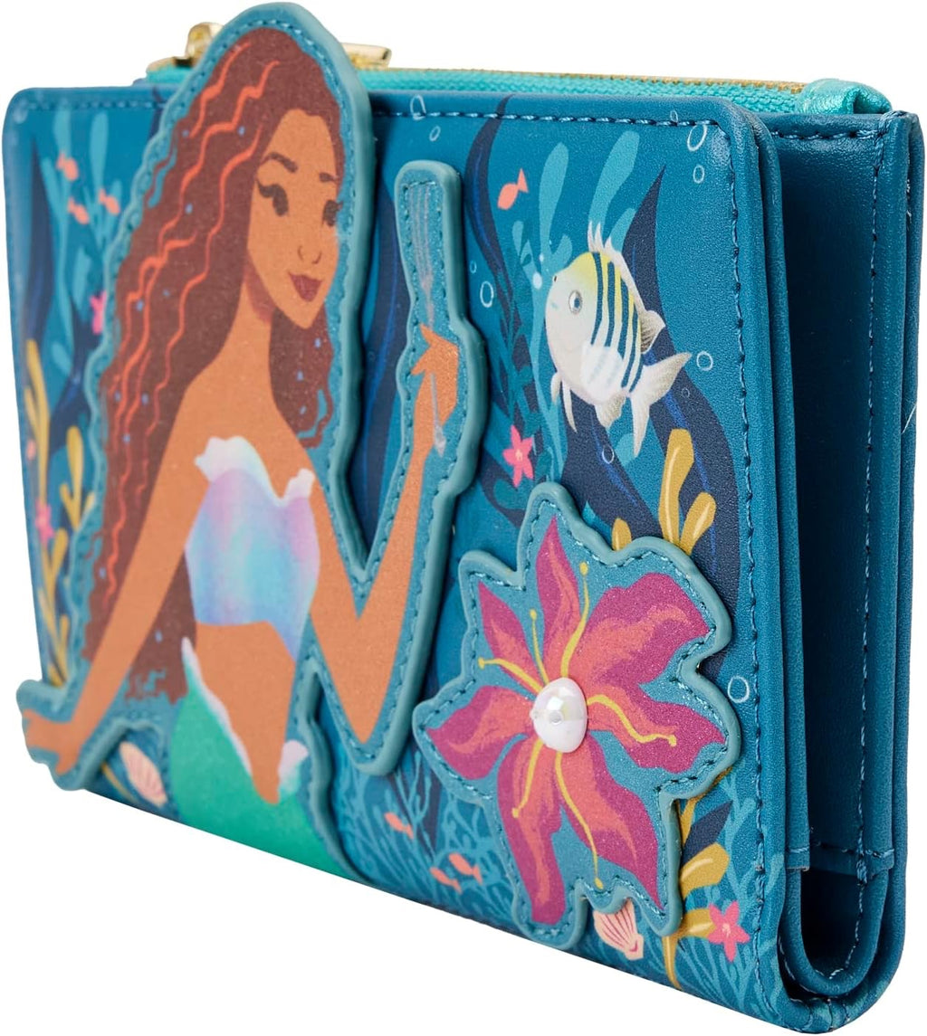 Loungefly Disney Little Mermaid Ariel Live Action Movie Flap Wallet