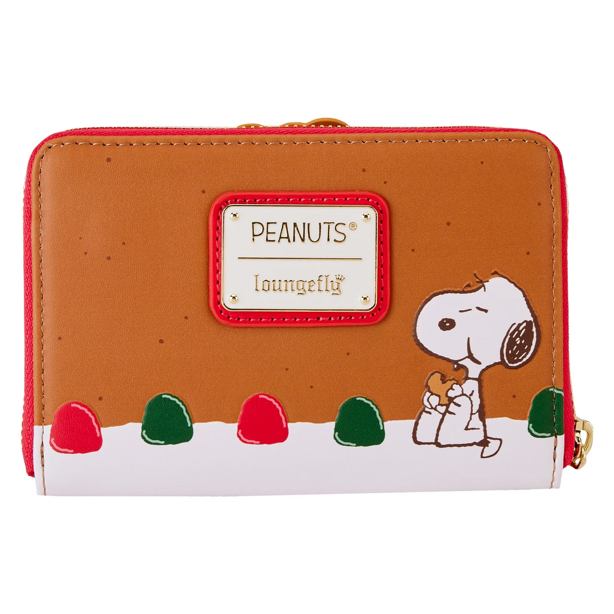 Loungefly Peanuts Snoopy Gingerbread Wreath Zip-Around Wallet-3