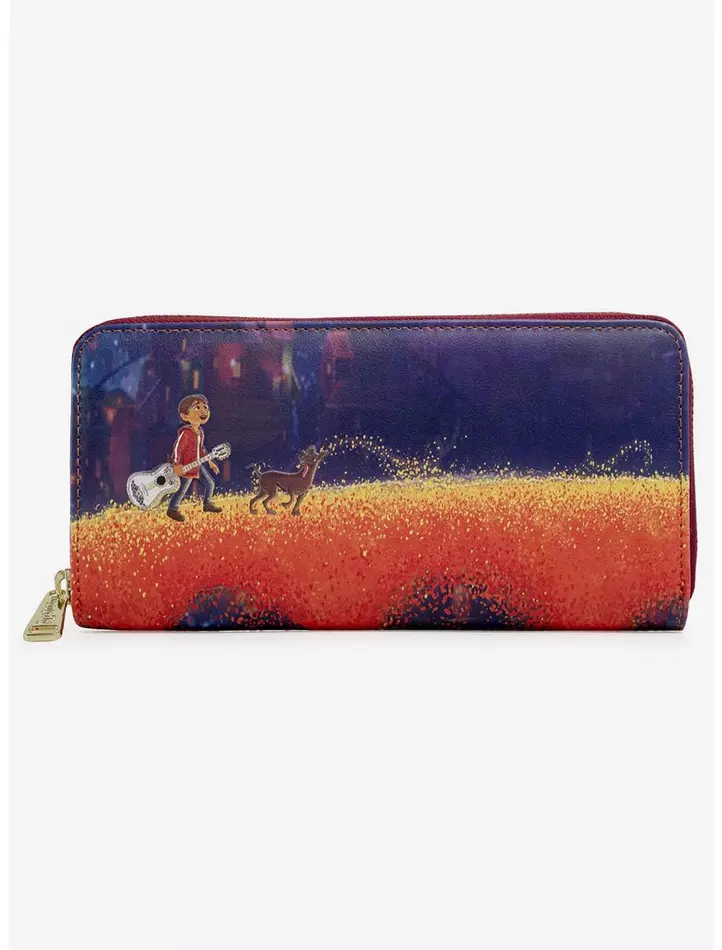 Loungefly Disney Pixar Coco Marigold Bridge Zip Around Wallet-3