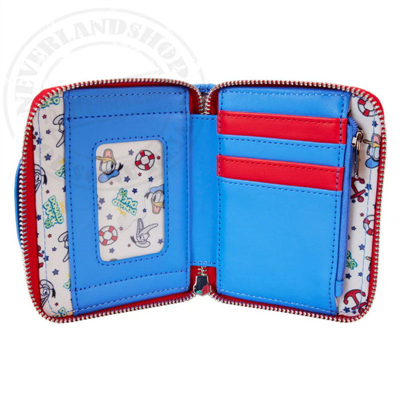 Loungefly Disney Donald Duck 90th Anniversary Zip-Around Wallet
