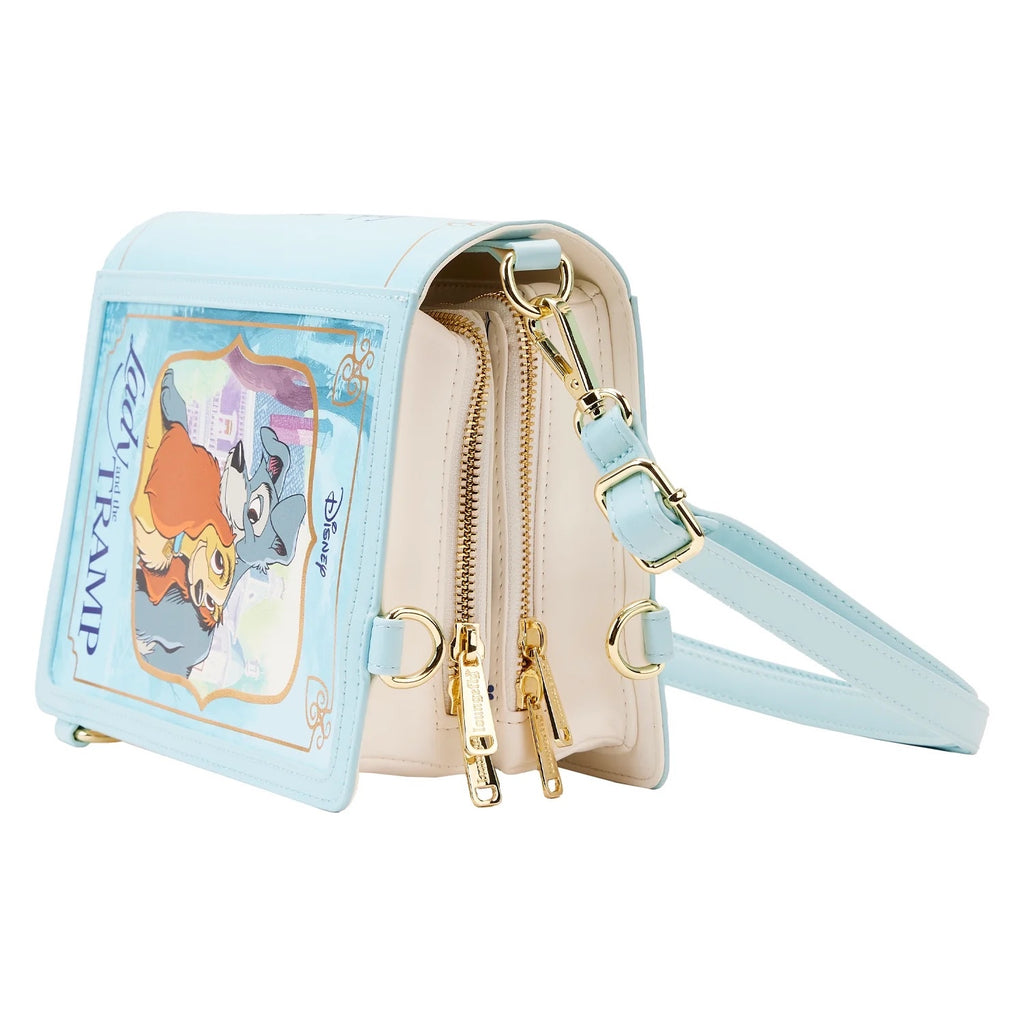 Loungefly Lady and the Tramp Book Convertible Crossbody Bag