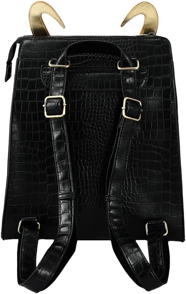 Marvel Comic Book Loki Cosplay Black Mini Backpack-zoom-5