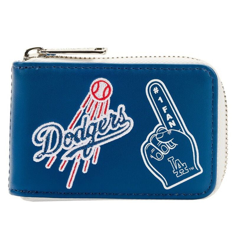 Loungefly MLB Los Angeles Dodgers Patches Accordion Zip Around Wallet-zoom-1