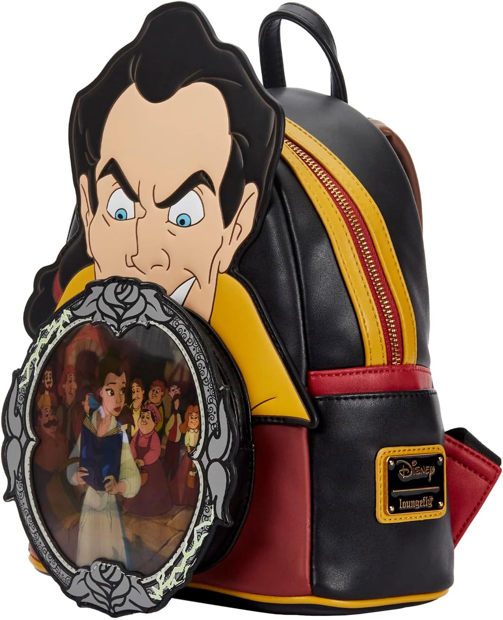 Loungefly Disney Beauty and the Beast Gaston Villains Scene Mini Backpack