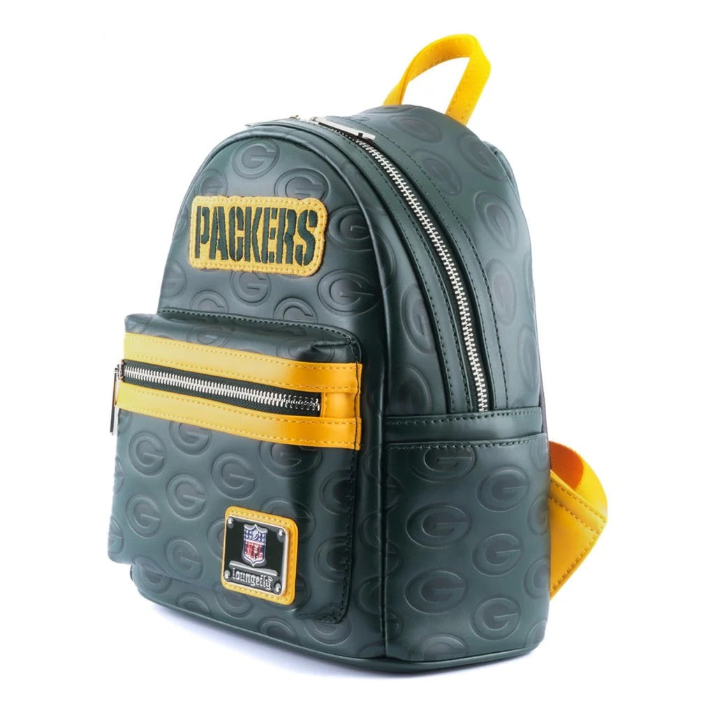 Loungefly NFL Greenbay Packers Logo AOP Mini Backpack