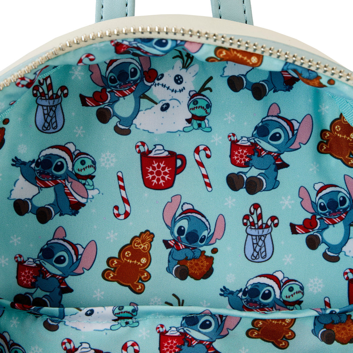 Loungefly Disney Stitch Holiday Snow Angel Glitter Mini Backpack-5