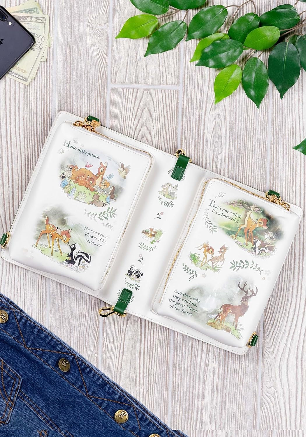 Loungefly Disney Bambi Book Convertible Crossbody Bag