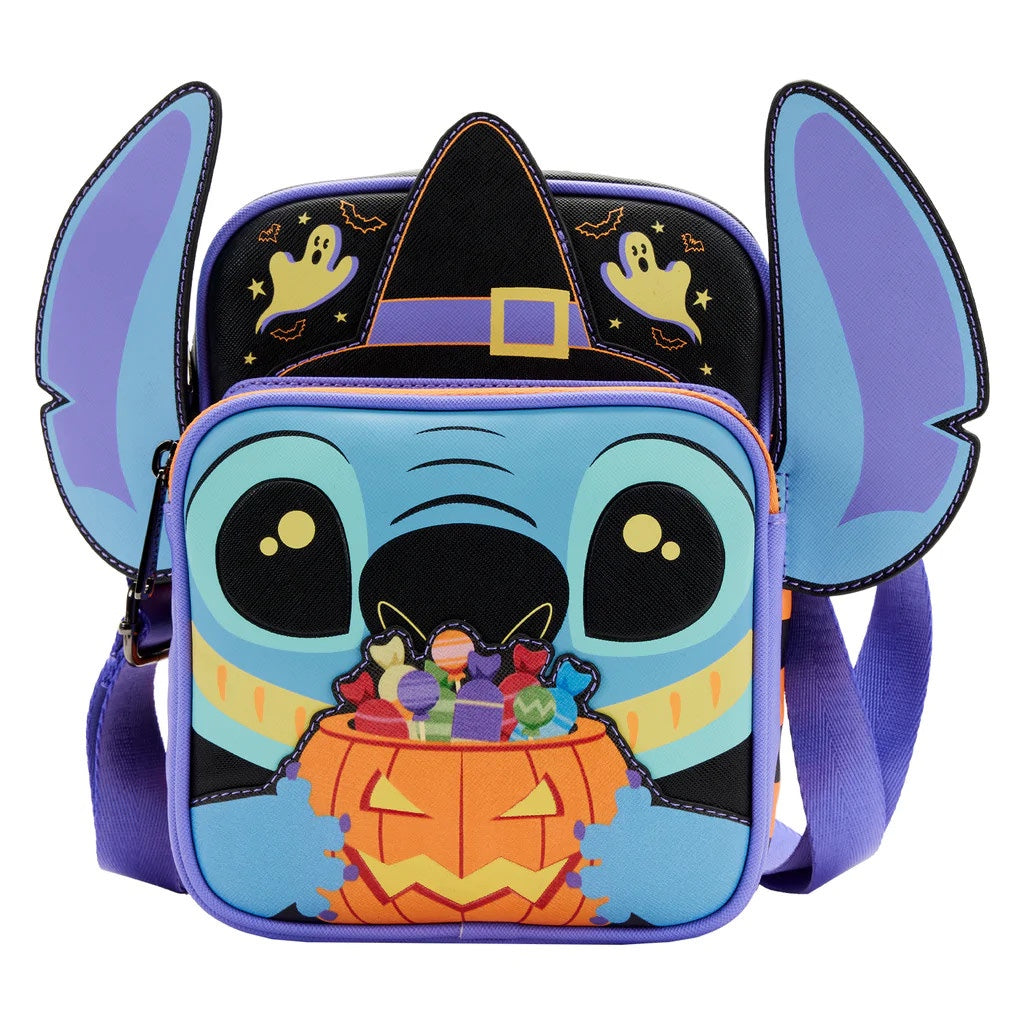 Loungefly Disney Lilo & Stitch Halloween Candy Cosplay Passport Crossbody Bag-1