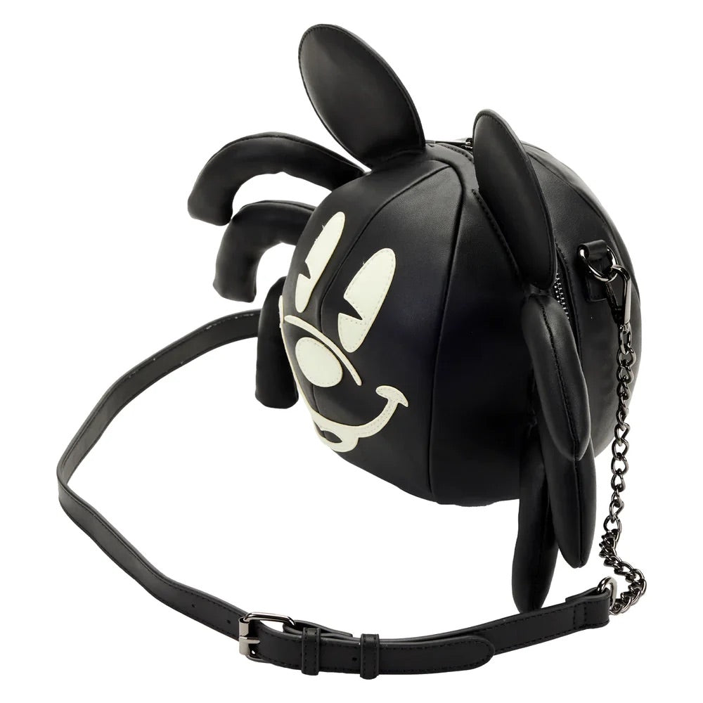 Loungefly Black Mickey Mouse Glow-in-the-Dark Spider Crossbody Bag-2