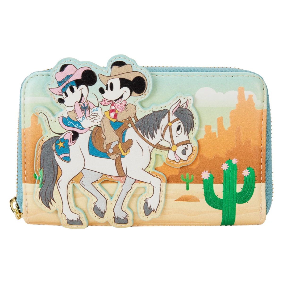 Loungefly Disney Western Mickey and Minnie Zip-Around Wallet-1