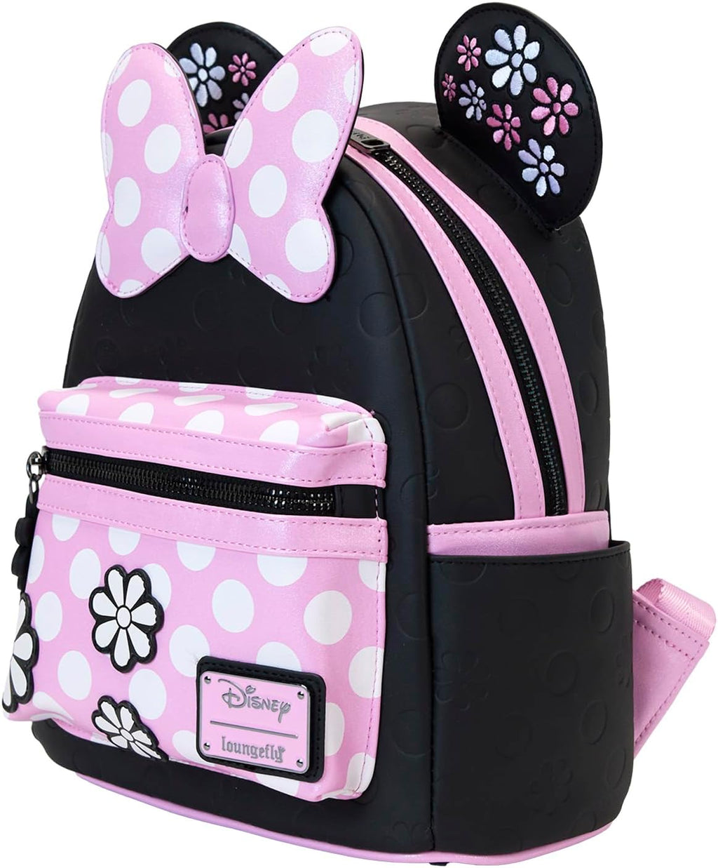 Loungefly Minnie Mouse Floral Rock The Dots Mini Backpack