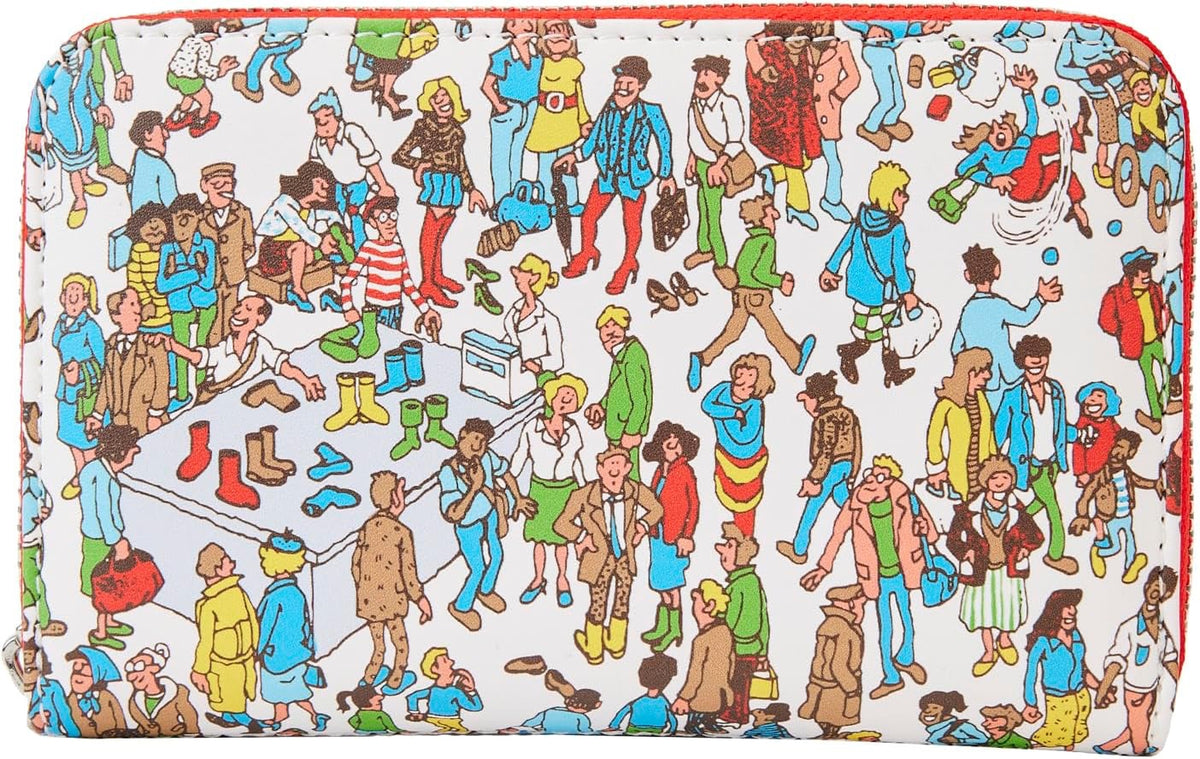 Loungefly Where's Waldo Allover Print Zip-Around Wallet-3