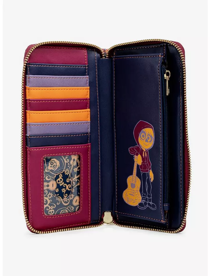 Loungefly Disney Pixar Coco Marigold Bridge Zip Around Wallet