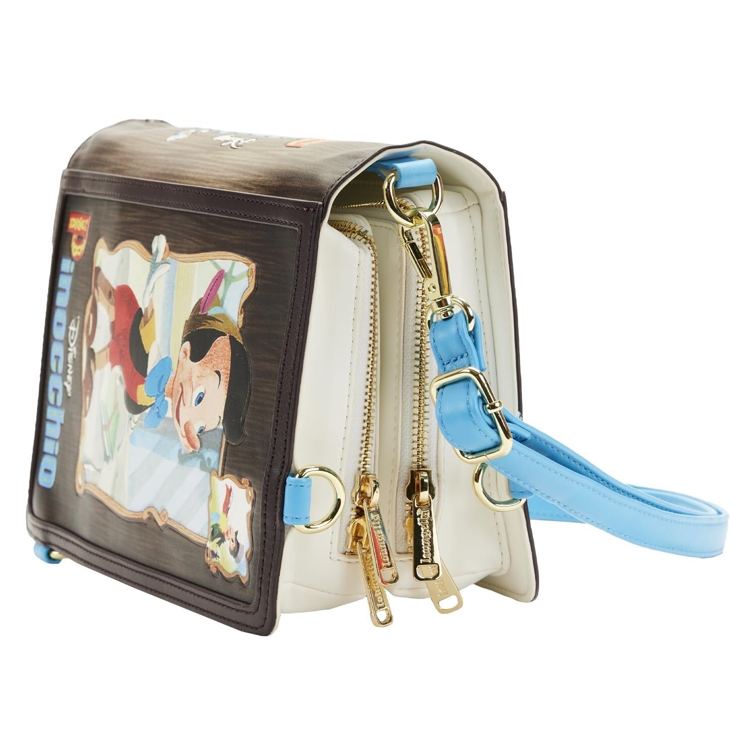Loungefly Disney Classic Books Pinocchio Convertible Cross Body Bag-zoom-3