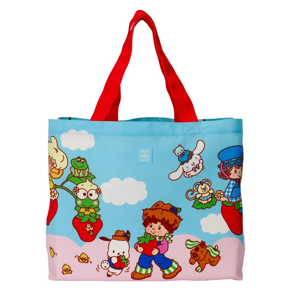 Loungefly Sanrio Hello Kitty & Friends x Strawberry Shortcake Canvas Tote Bag-3
